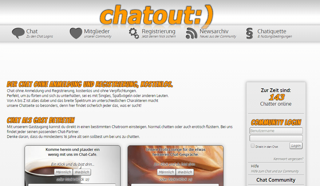 Single chatroom kostenlos ohne anmeldung