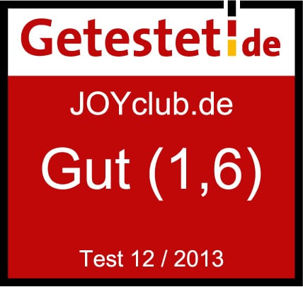 JOYclub.de seal of quality from tested.de