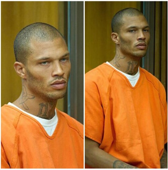 Jeremy Meeks in orange convict clothing