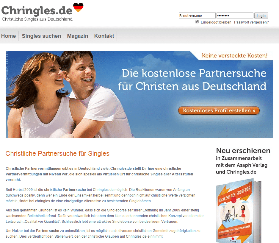 Chringles.de - Solteros cristianos de Alemania