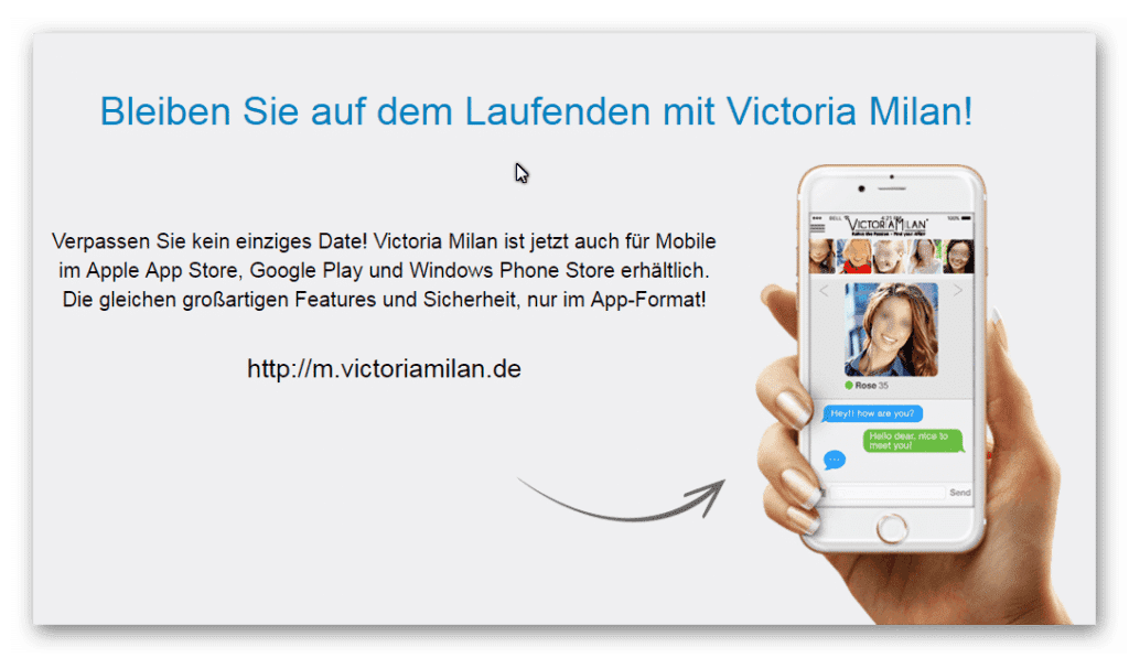 Casual Dating für unterwegs - Die Victoria Milan Handy App