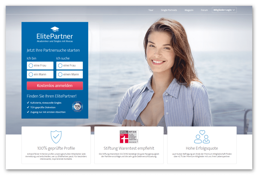 Firmen hinter PARSHIP und ElitePartner sind verschmolzen: Welche Auswirkungen ergeben sich für die Nutzer? 2 ElitePartner (Screenshot Nov 2016)