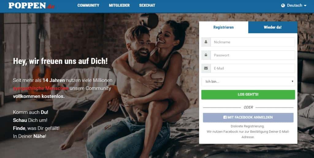 Poppen.de - Sex contacts and erotic chat
