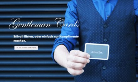 Stilsicher flirten mit den Komplimenten der Gentleman Cards