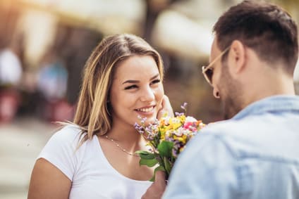 Interest is shown through positive flirt signals