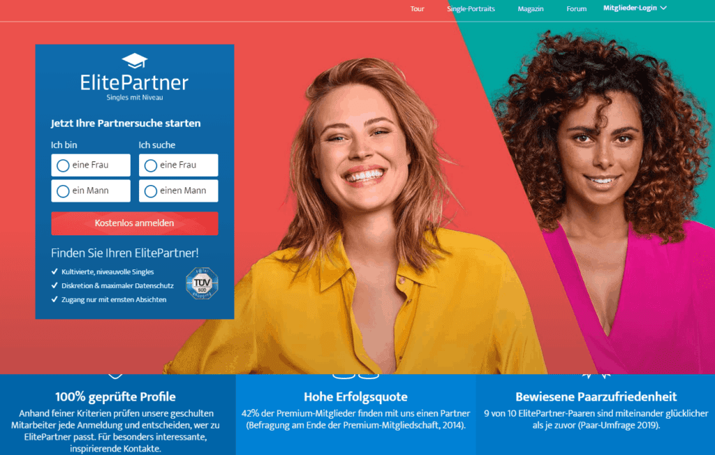 ElitePartner.de - Partner search for academics and singles with class