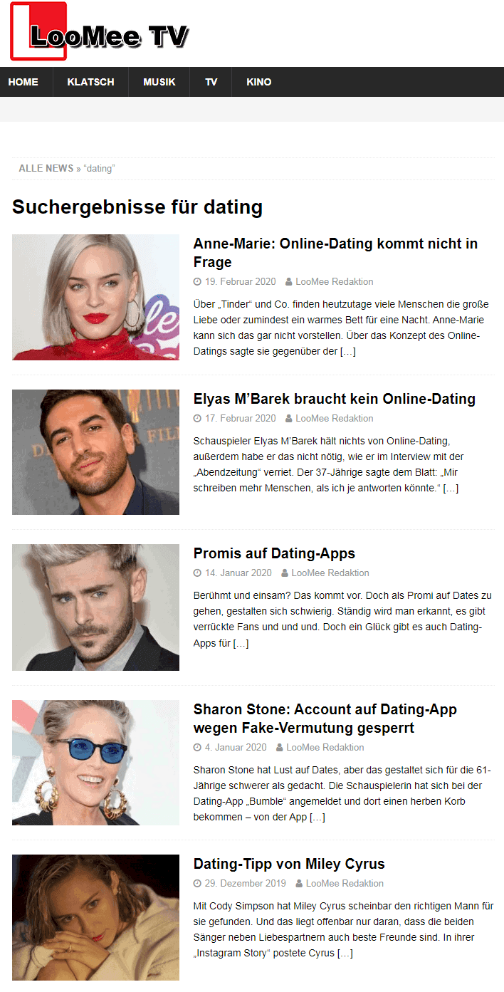 LooMee TV - Gossip from the dating world of celebrities