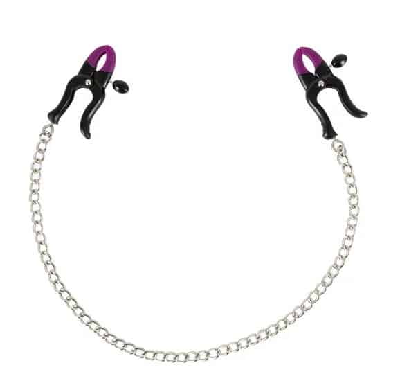 SM Toys - Adjustable nipple clamps with steel chain