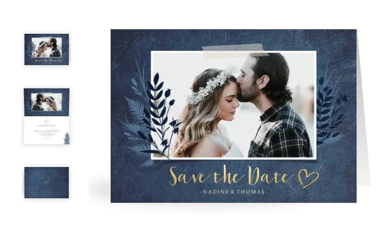 Save the Date card with photo - design template from kaartje2go