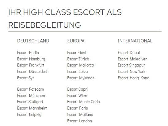 Ihr High Class Escort als internationale Reisebegleitung