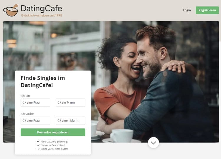 Dating Cafe - Sitio de citas en línea de buena reputación