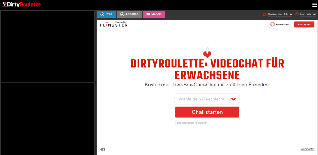 DirtyRoulette : chat vidéo et chats sexuels en direct pour adultes