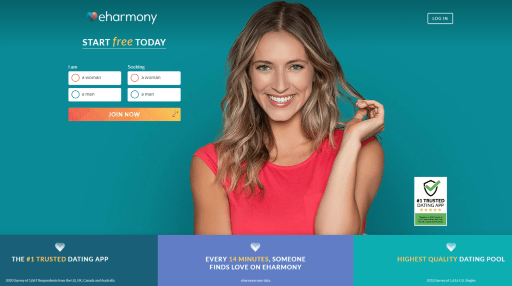 eharmony - Agencia de citas confiable con coincidencias