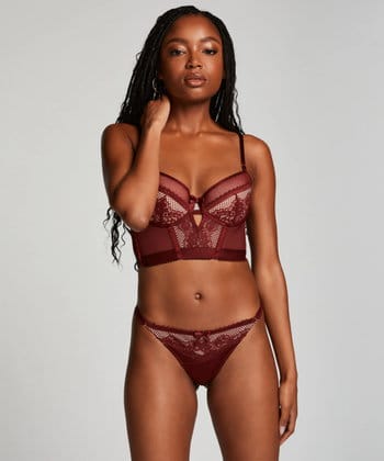 Malika Soutien-gorge rembourré à armatures long - Rouge