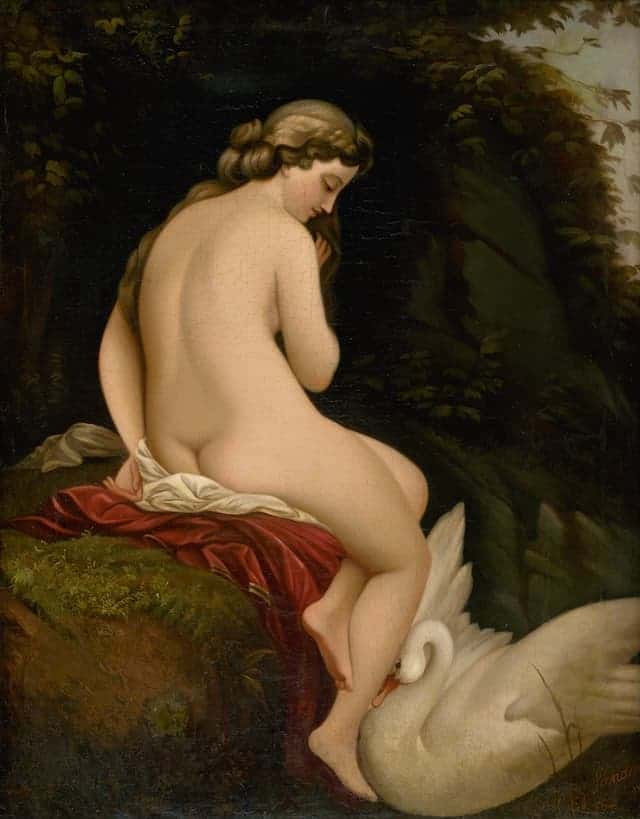 Erotic nude painting in a classic style