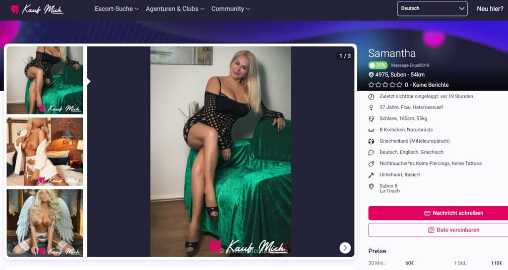 Kaufmich.com: comunidad de acompañantes, putas aficionadas, dominatrix y burdeles probada y comparada