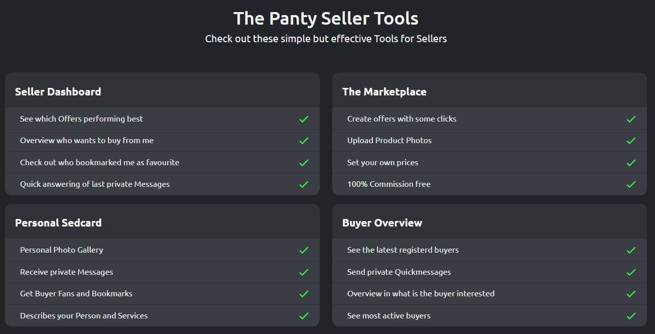 De nombreux outils utiles pour les vendeurs