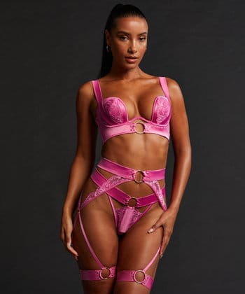 Suspender belt Elsa - pink