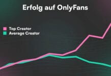 Typical income development of top earners and average OnlyFans accounts
