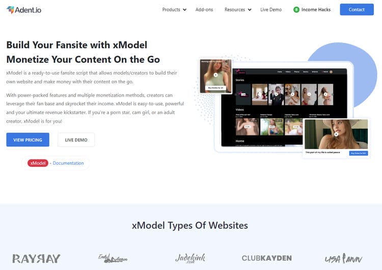 xModel is a ready-to-use fansite script that allows models/creators and panty sellers to easily create their own website and earn money from their content