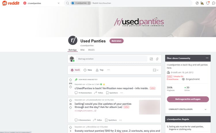 r/usedpanties - Fetisch Community für getragene Höschen auf Reddit