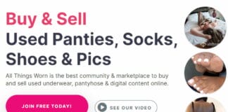 AllThingsWorn es una plataforma online donde los vendedores pueden vender prendas de vestir usadas como bragas, bragas, lencería, ropa deportiva e incluso zapatos usados.