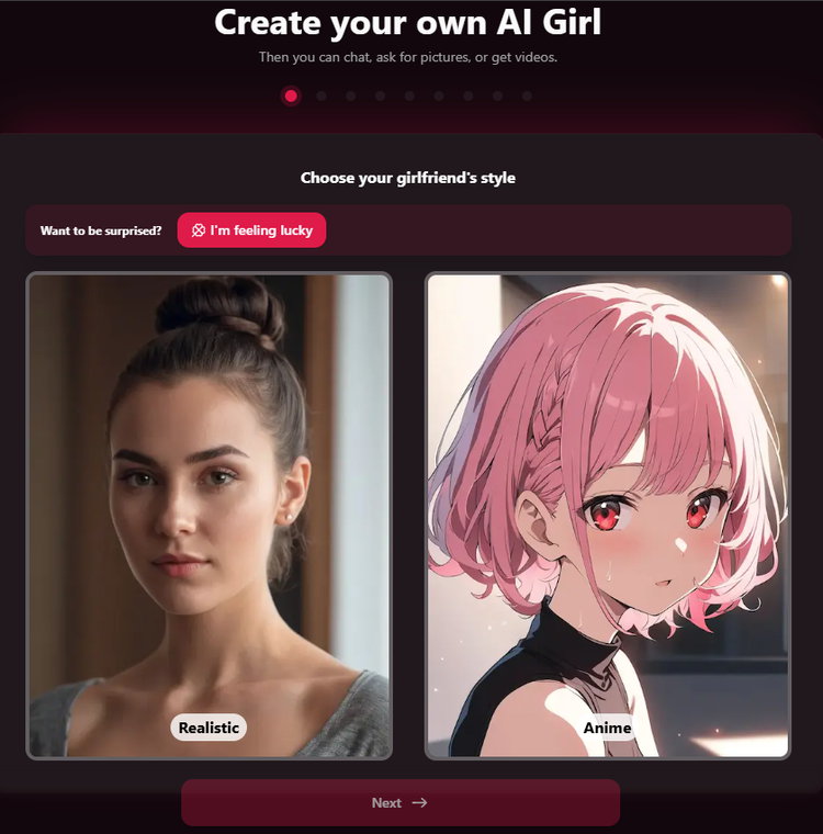 Anime oder lieber realistisch – Schritt für Schritt lässt sich mit FantasyGF eine KI-Freundin nach eigenen Vorstellungen und Bedürfnissen gestalten.