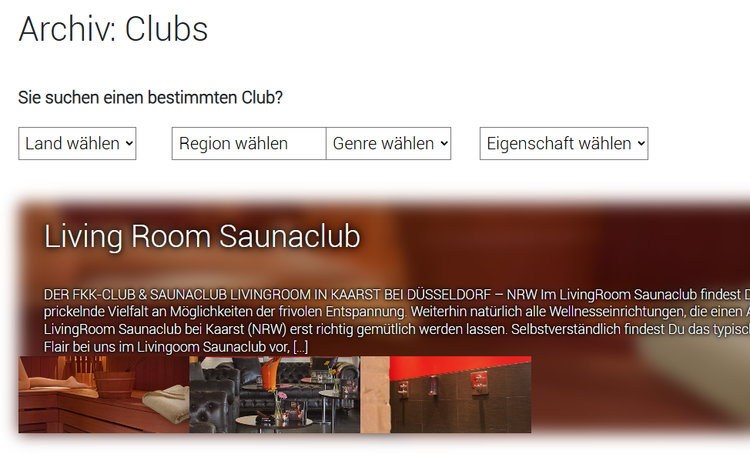 Die 16 besten FKK-Clubs in Deutschland - Eine Erkundungstour 20 Redlinks: Clubliste mit praktischen Filtermöglichkeiten